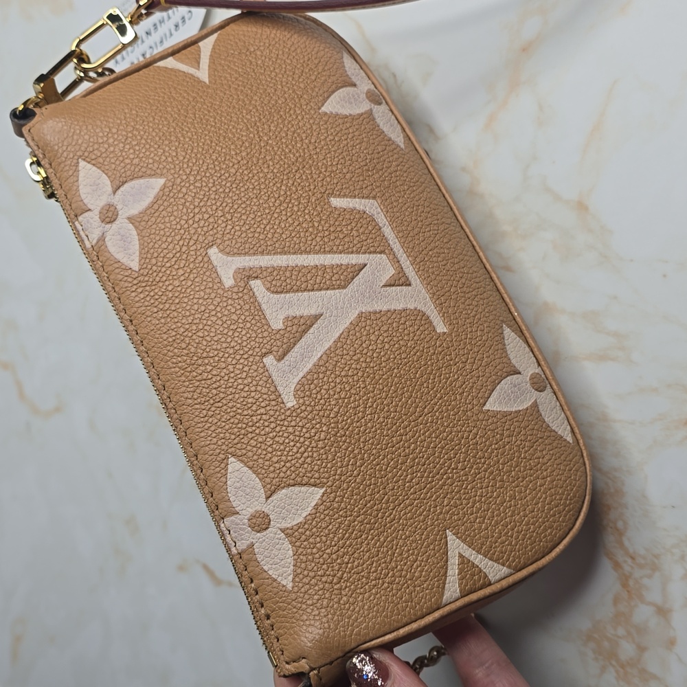 Louis Vuitton Empreinte Monogram Giant Multi Pochette Accessories Arizona Creme - Picture 6 of 16